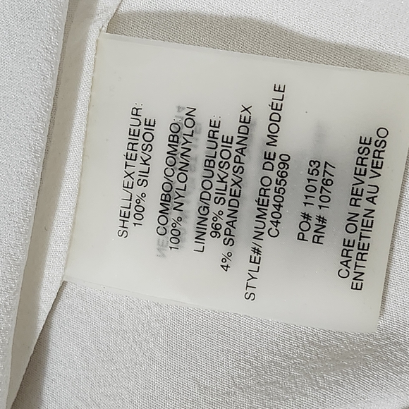 Alice‎ + Olivia 100% Silk Sleeveless Ivory Layered Top Black Lace Details Small - Picture 5 of 9